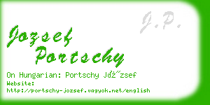 jozsef portschy business card